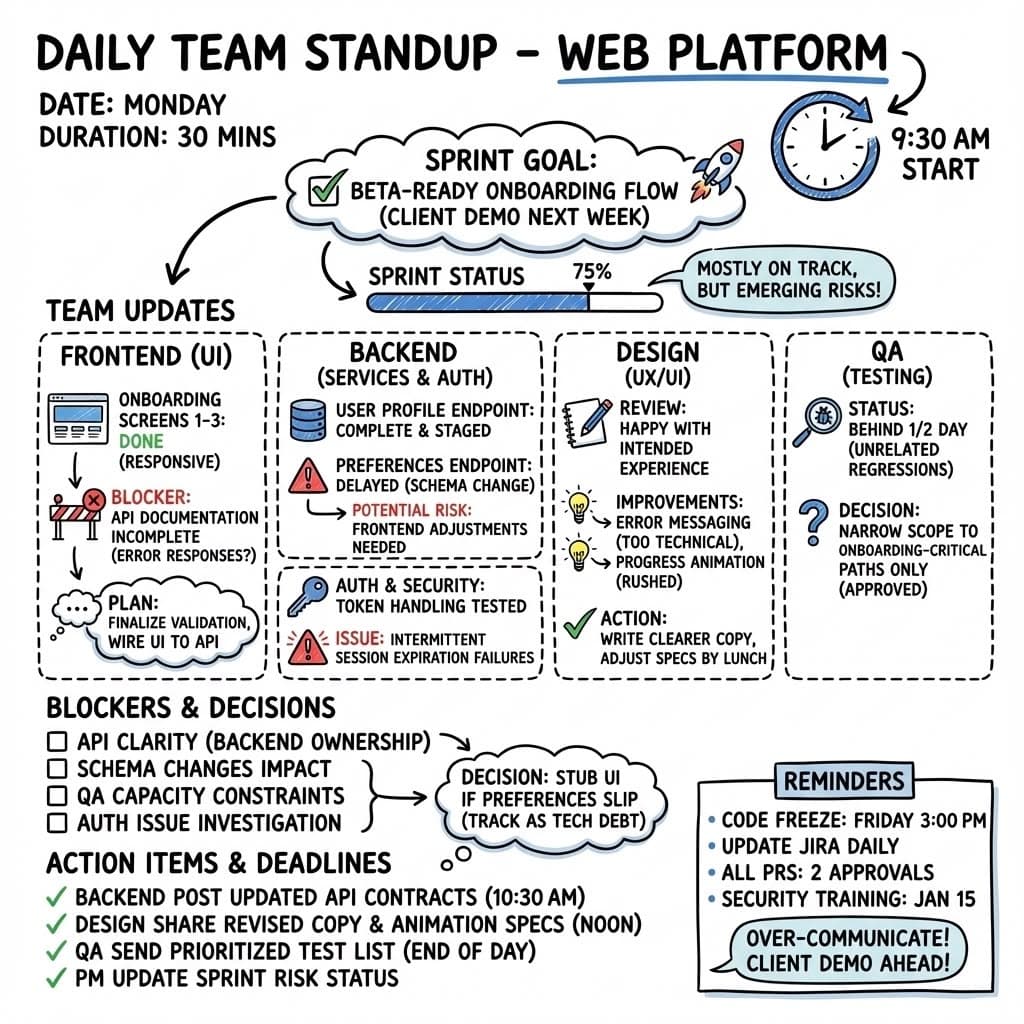 Team Standup use case illustration