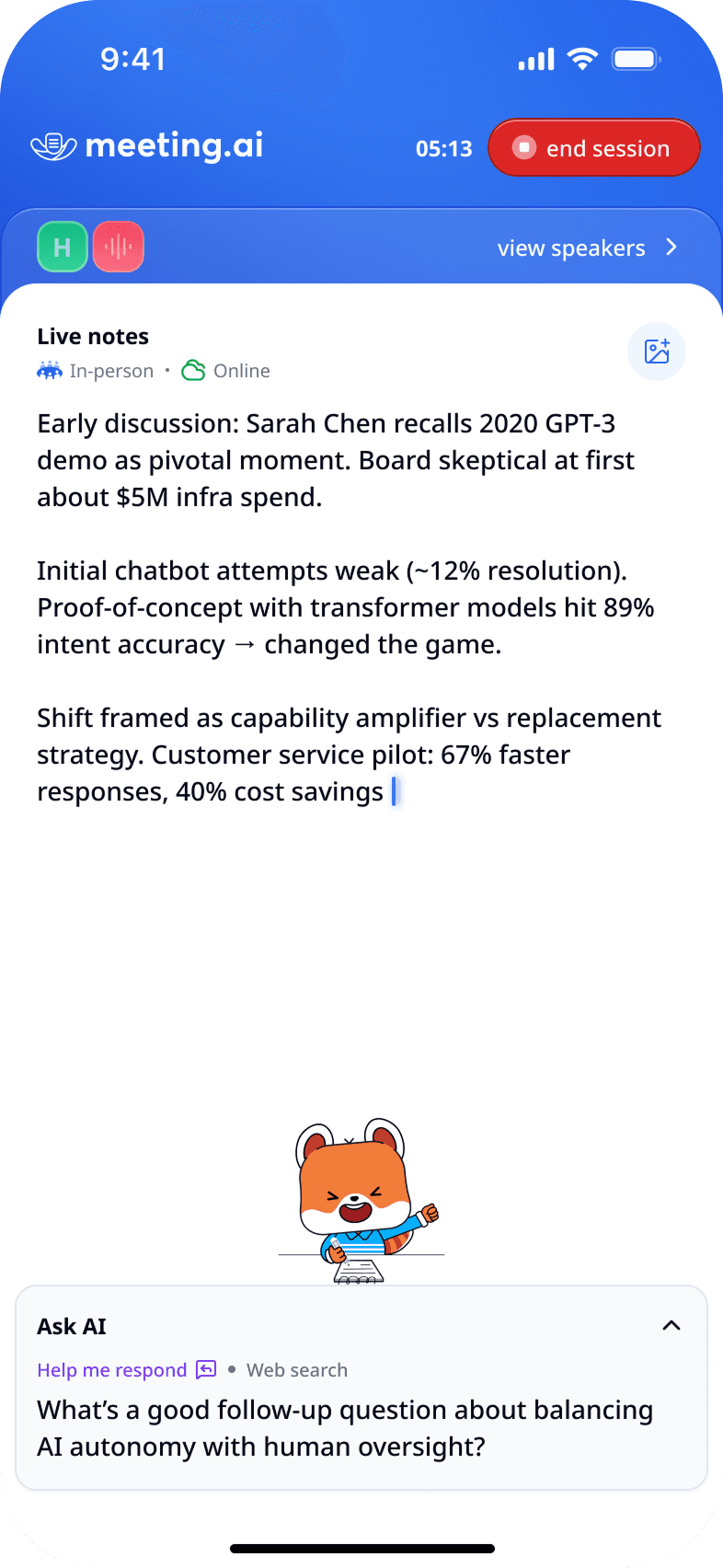 Meeting.ai app screenshot 3